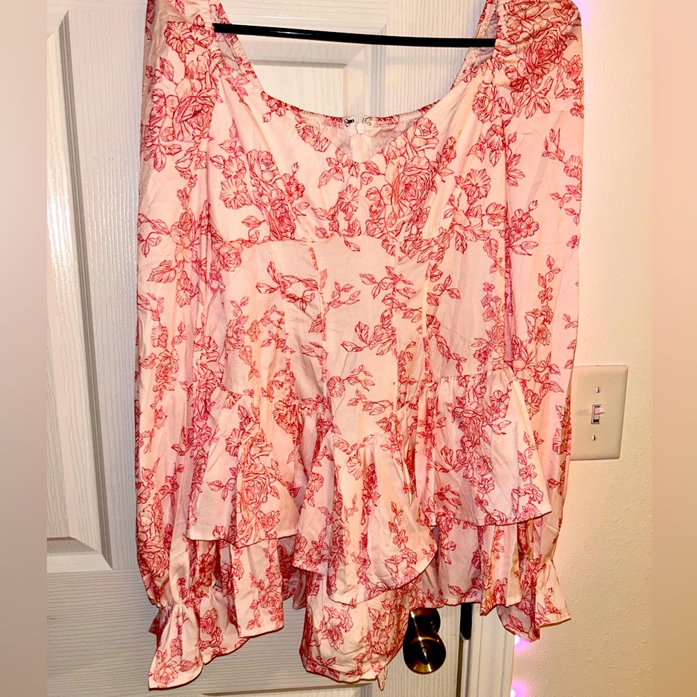 Floral corset longleeve jumper